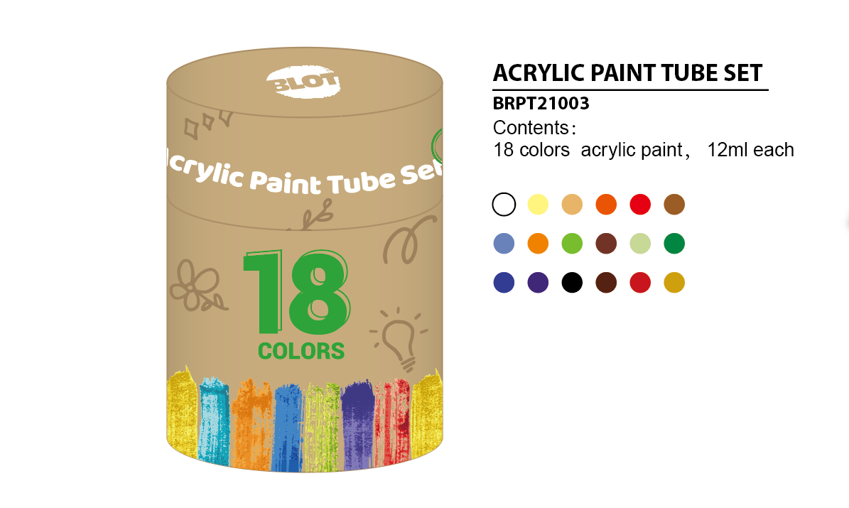 12ML Acrylic Paint Tube Set
