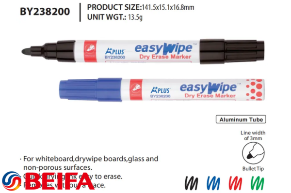 Easy Wipe Red/Black/Blue Whiteboard Marker Aluminum ...